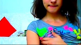Skinny college teen puffy nipples on webcam