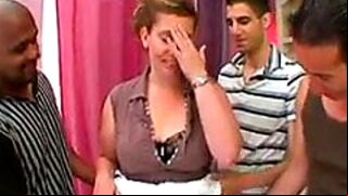 French mature Aurelie gangbanged