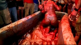 hot sexy naked pudding wrestling spring break